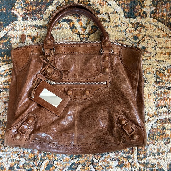 Balenciaga Weekender covered giant, brogue Cognac - Picture 1 of 16